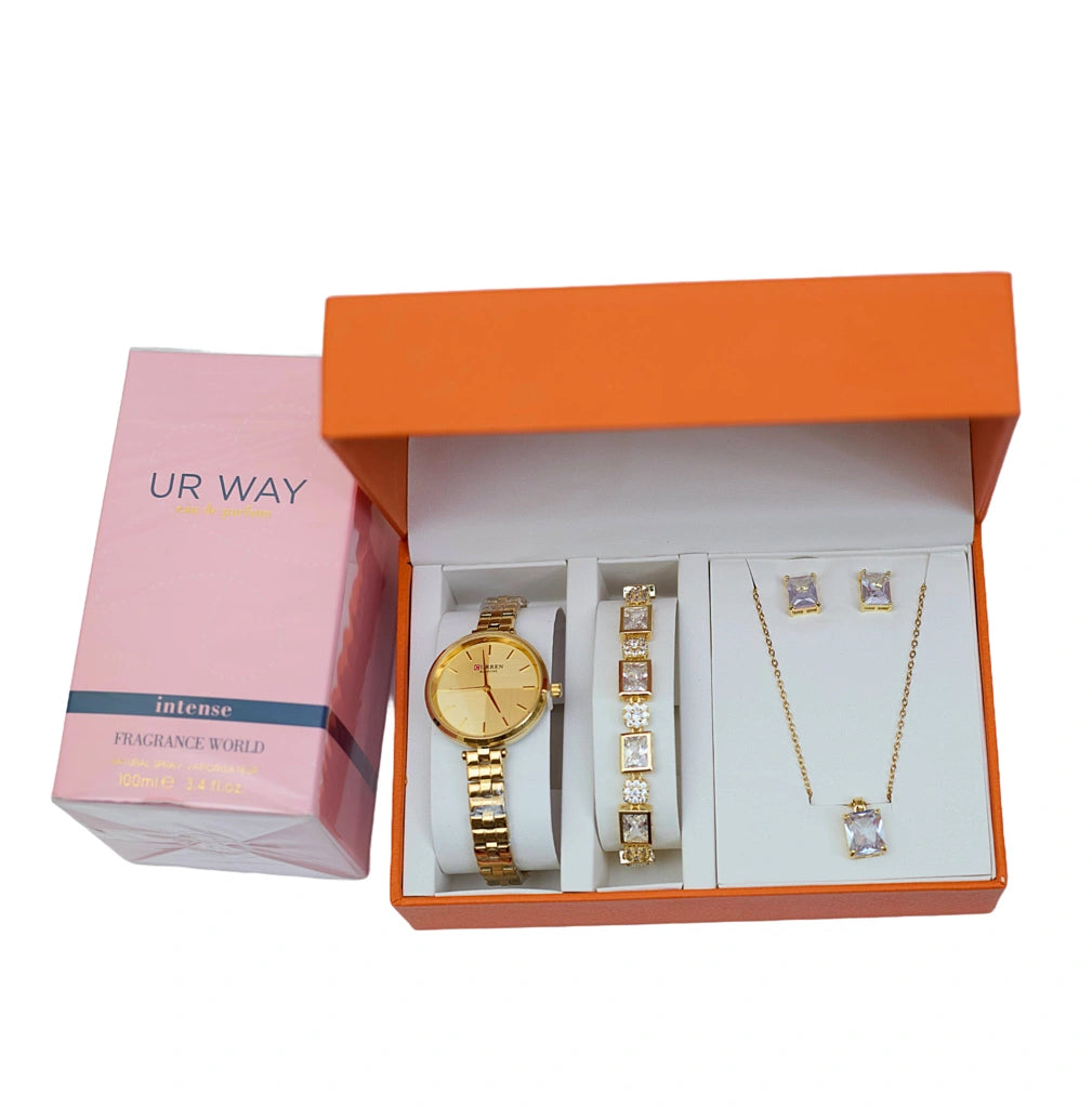 Perfume and necklace gift set for women
