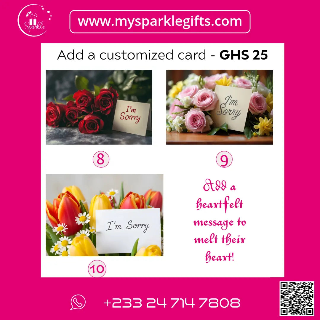 I.m sorry, apology gift message cards