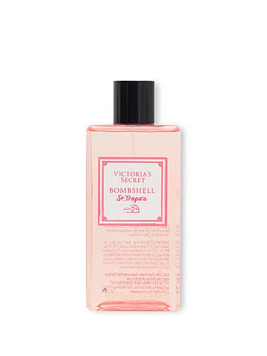 Victoria's Secret Bombshell St. Tropez body wash bottle on a white background